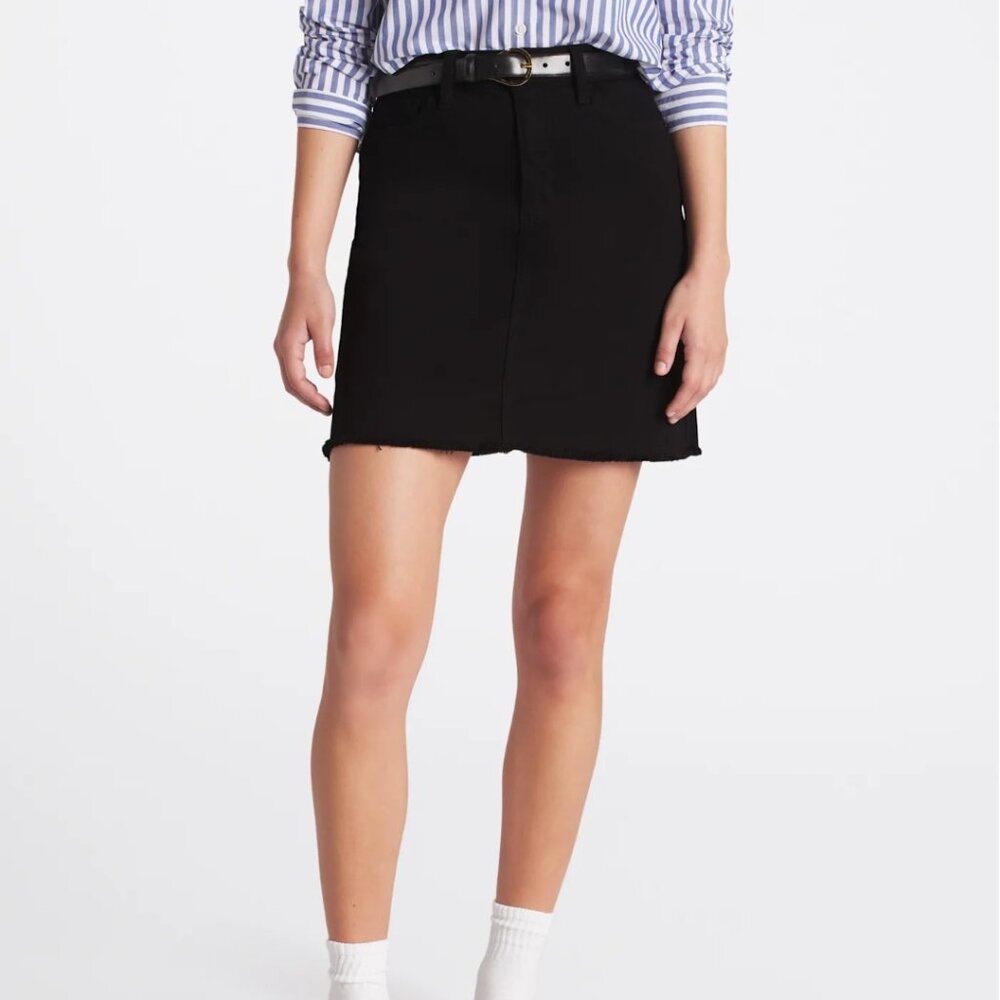 Just Black Tatiana Raw Hem Denim Skirt Stitch Fix Large High Rise